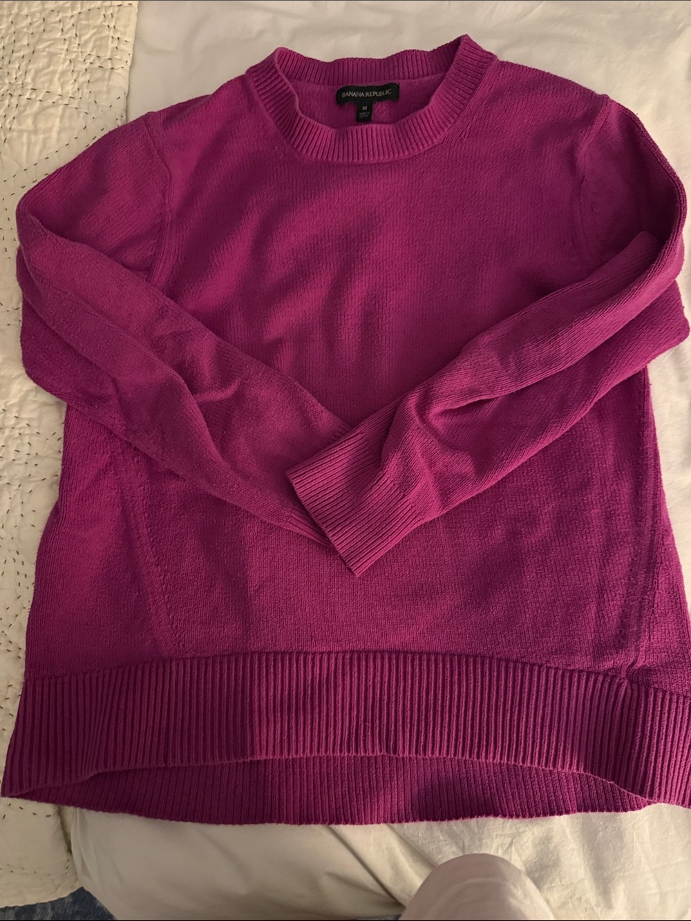 Banana Republic Fuchsia Crewneck Sweater